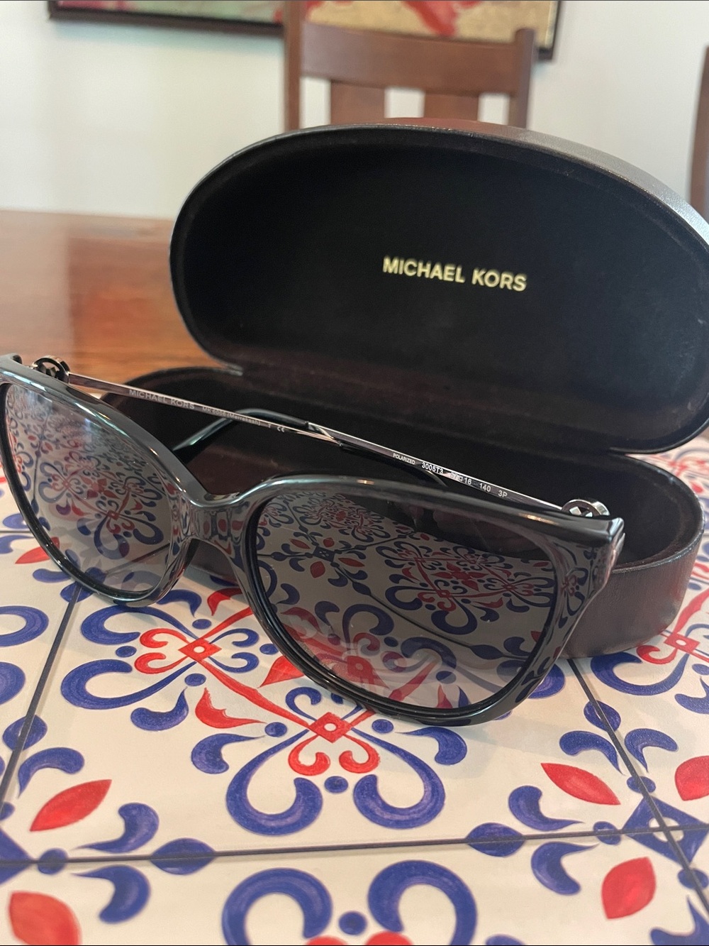 Michael Kors Marrakesh MK6006 Polarized Sunglasses Black, 3005T3 57-16 140 3P